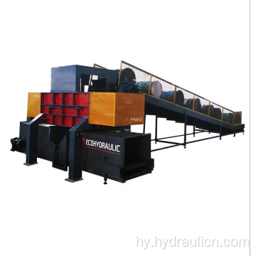 Ավտոմատ Oil Drum Compactor- ը կարող է Baling Press Machine- ը